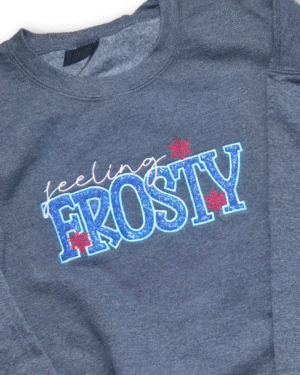 Feeling Frosty Glitter Applique Crewneck Sweatshirt